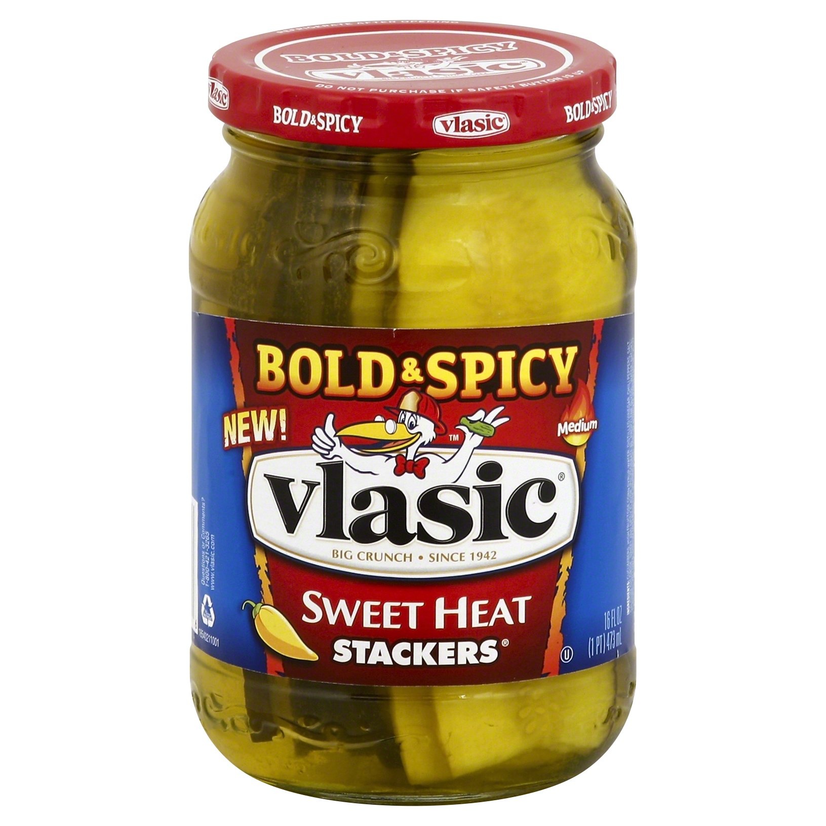 slide 1 of 2, Vlasic Sweet Heat Stacker Pickles, 16 oz