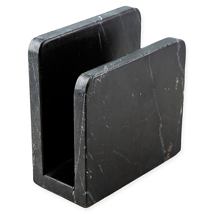 slide 1 of 2, Thirstystone ResourcesMarble Napkin Holder - Black, 1 ct