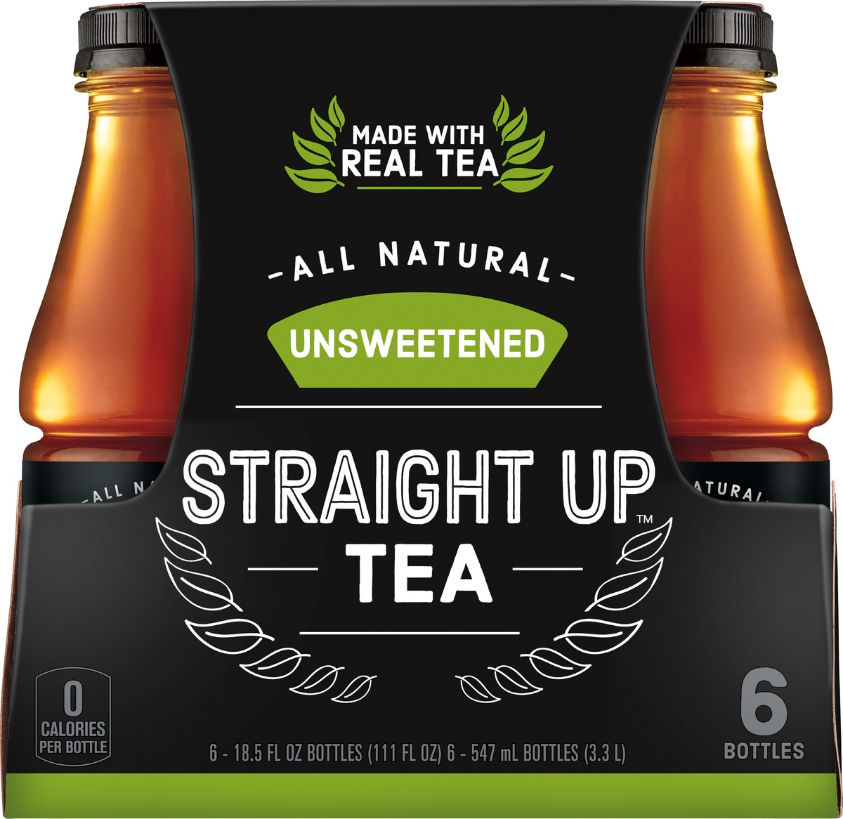 slide 7 of 9, Straight Up Tea Unsweetened Black Tea, 6 ct; 18.5 oz