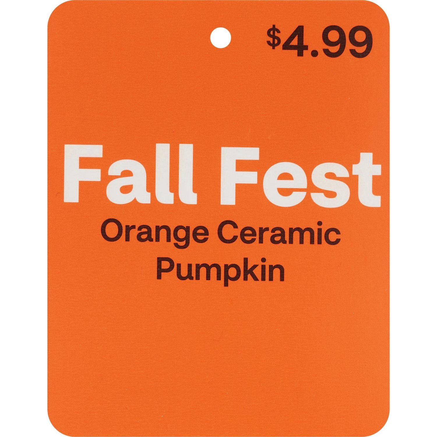 slide 3 of 3, FALL FEST Ceramic Pumpkin W Metal Leaf, 1 ct