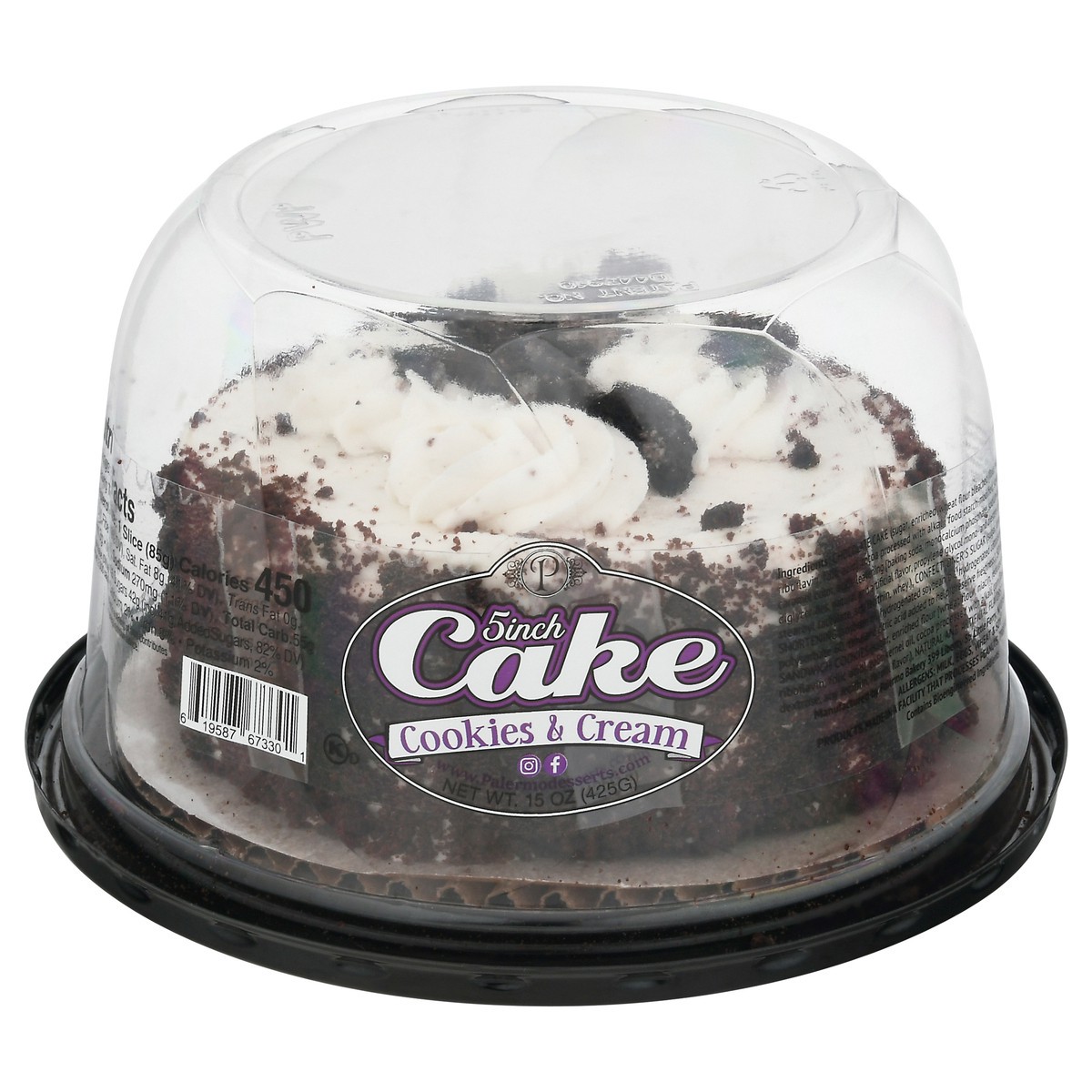 slide 16 of 17, Palermo 5 Inch Cookies & Cream Cake 15 oz, 15 oz