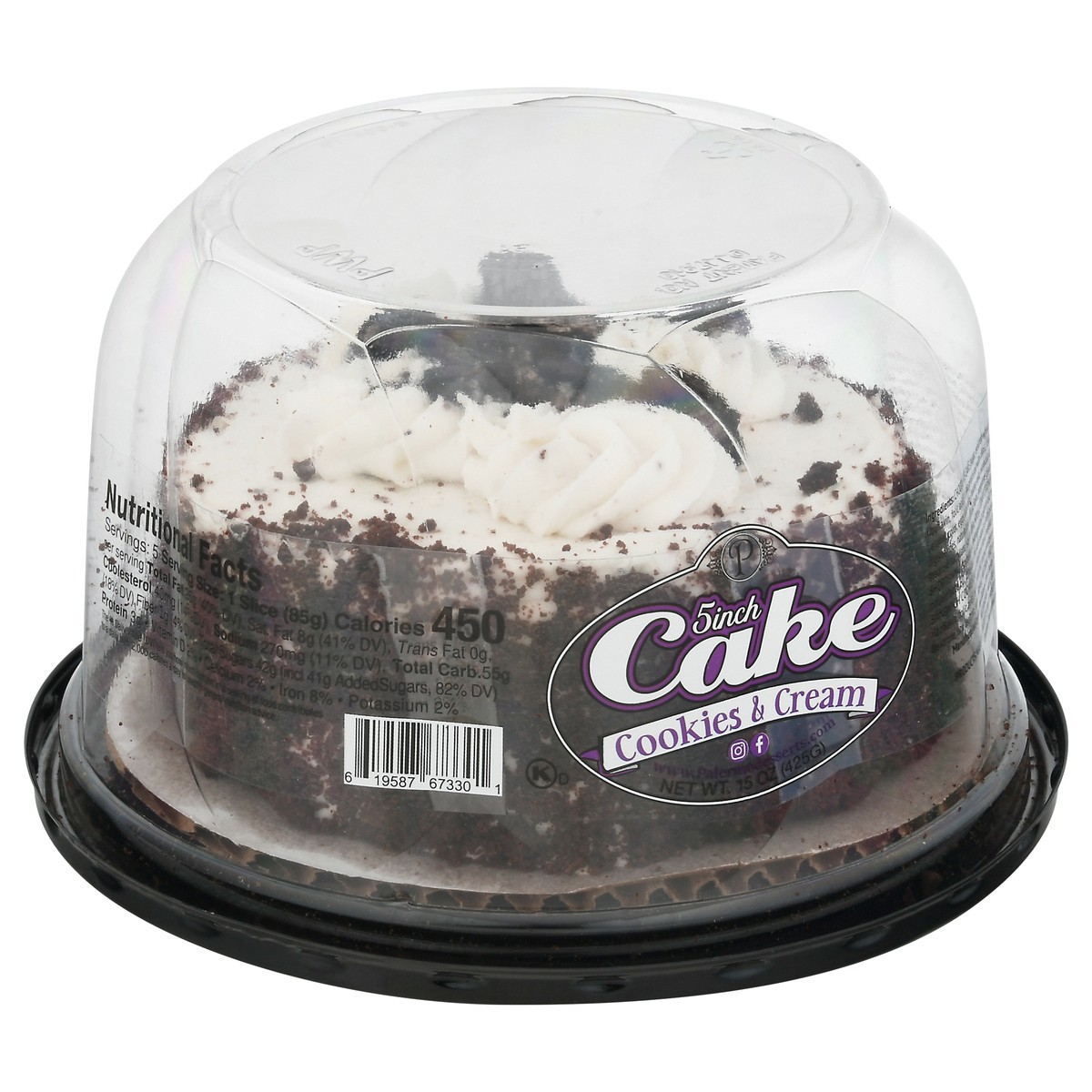slide 11 of 17, Palermo 5 Inch Cookies & Cream Cake 15 oz, 15 oz