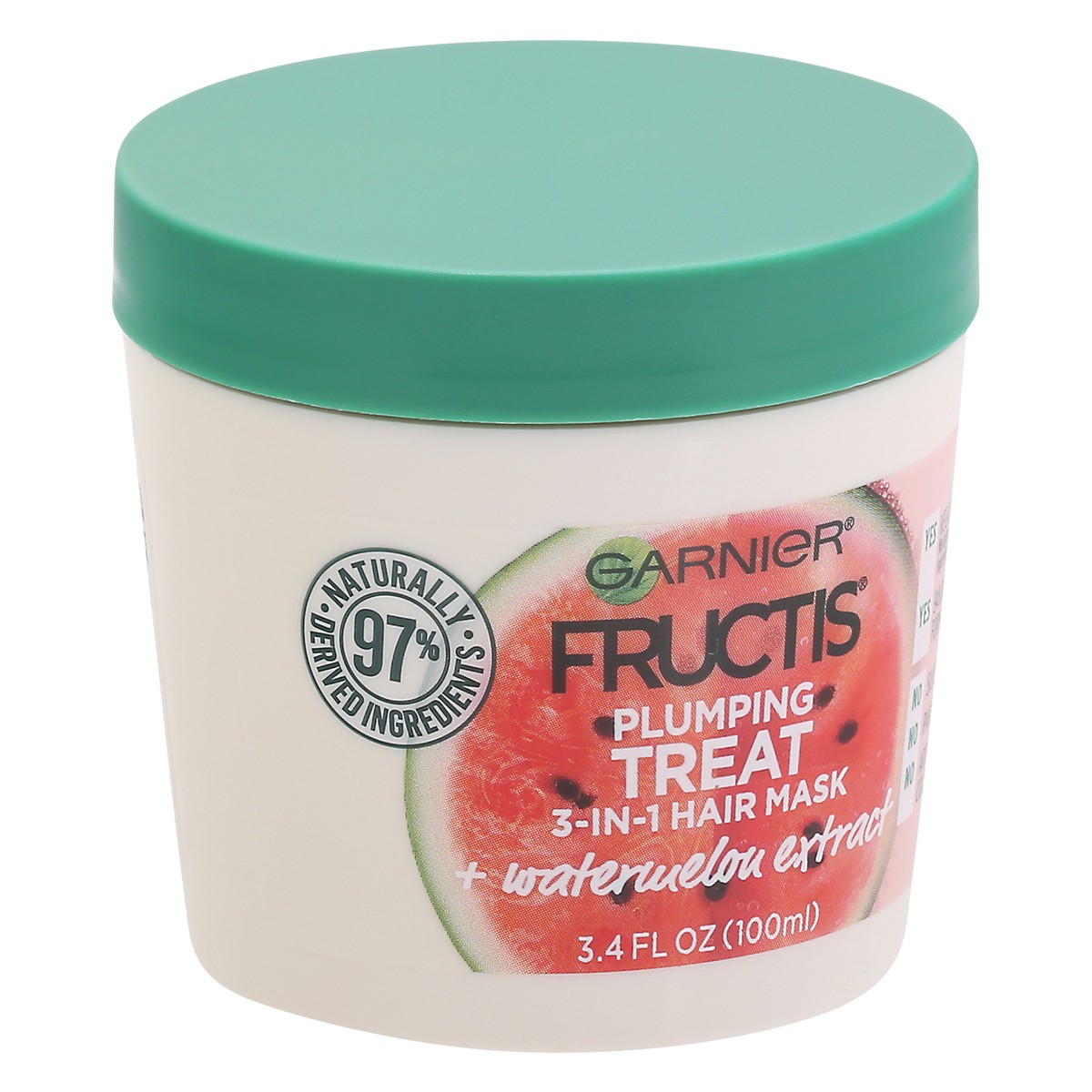 slide 5 of 11, Garnier Plumping Treat 3-in-1 + Watermelon Extract Hair Mask 3.4 fl oz, 3.4 oz