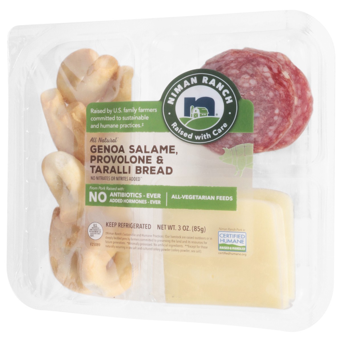 slide 2 of 14, Niman Ranch All Natural Genoa Salame Provolone & Taralli Bread 3 oz, 3 oz