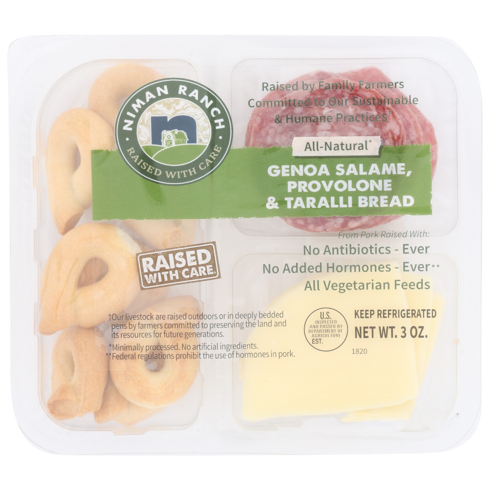 slide 1 of 1, Niman Ranch Genoa/Provolone Snack Pack, 1 ct