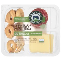 Niman Ranch All Natural Genoa Salame, Provolone & Taralli Bread 3 oz