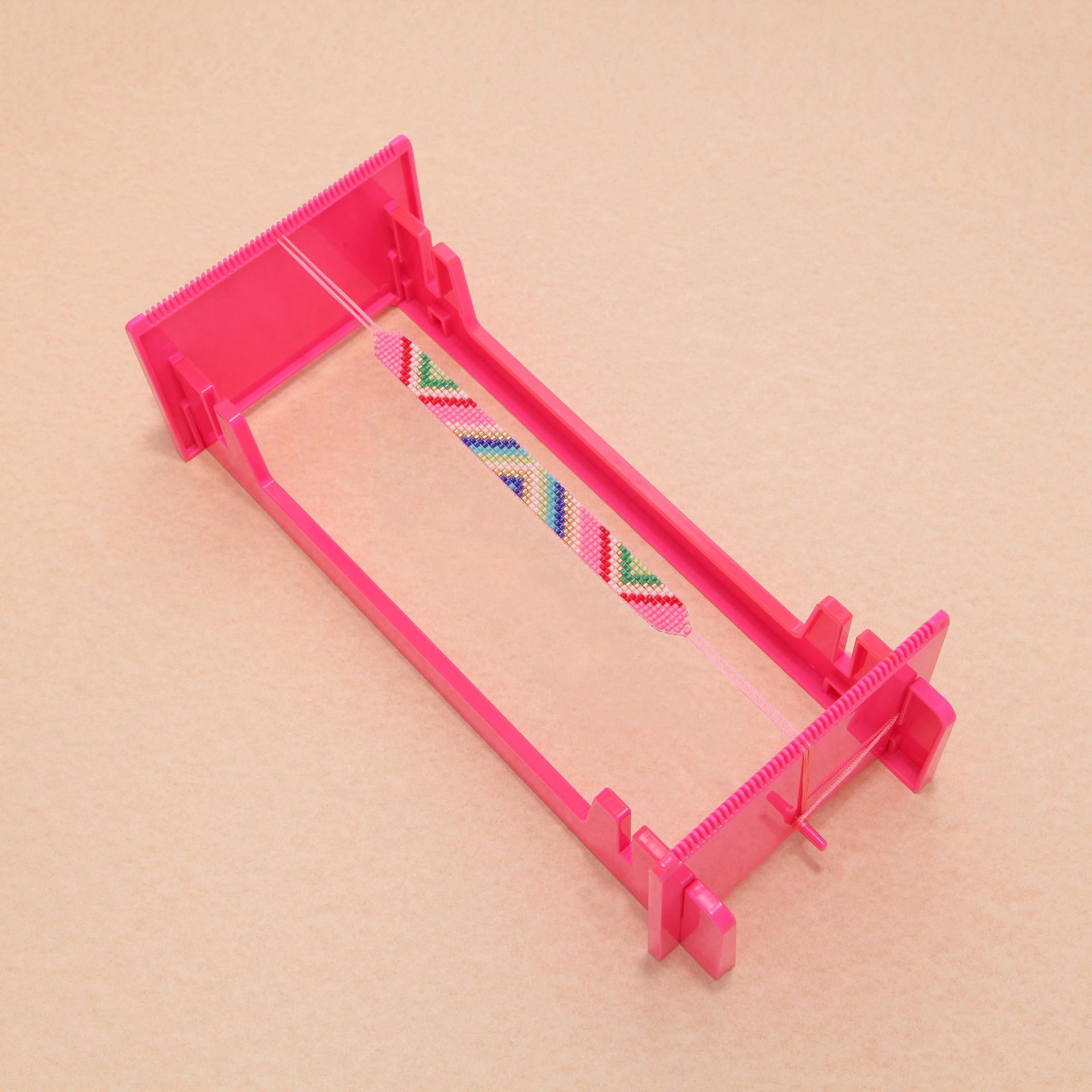 slide 3 of 6, The Beadsmith Loomeez Japanese Bead Loom Kit, 4.25 in x 10.125 in