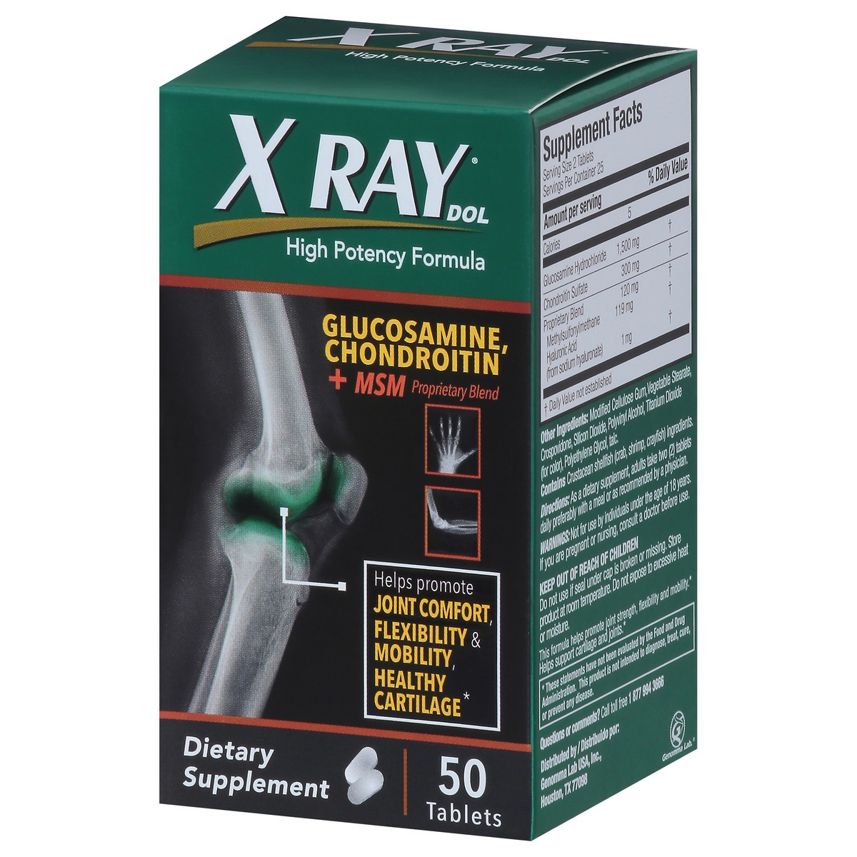 slide 8 of 13, X Ray Dol High Potency Formula 50 Tablets, 50 ct