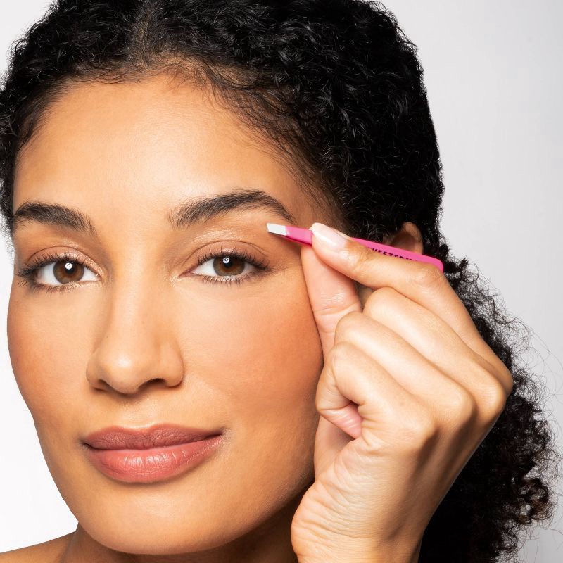 slide 7 of 7, Tweezerman Neon Pink Mini Slant Tweezer 1 ea, 1 ct