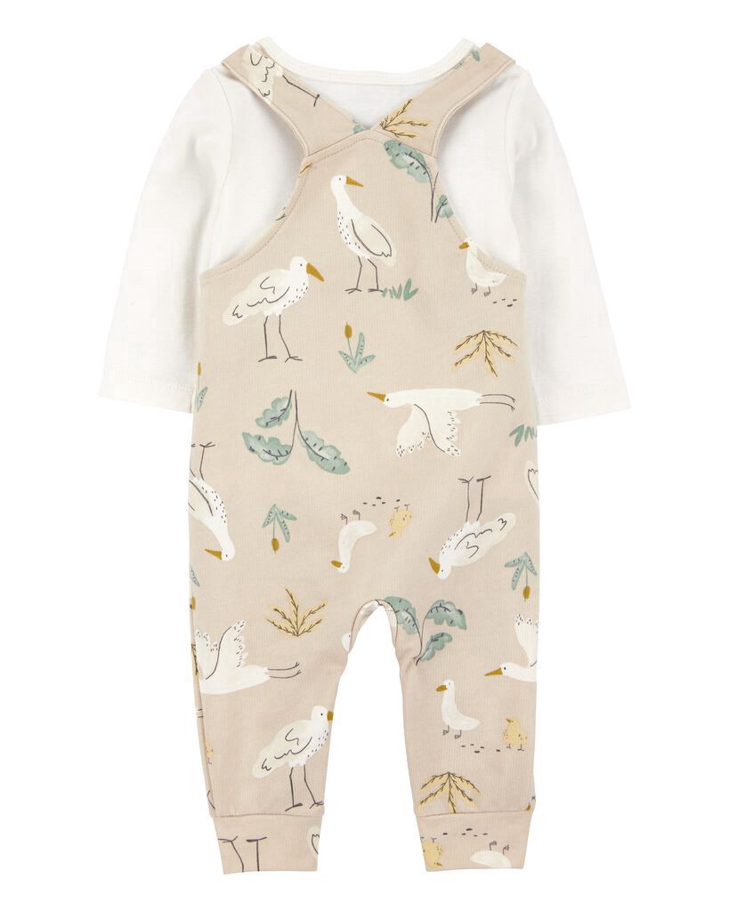 slide 4 of 4, Carter's Carters Baby 2-Piece Bird Print Long-Sleeve Tee & Overall Set Multi 3M, 2 pc