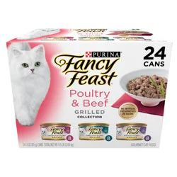 Purina Fancy Feast Grilled Wet Cat Food Poultry and Beef Collection Wet Cat Food Variety Pack