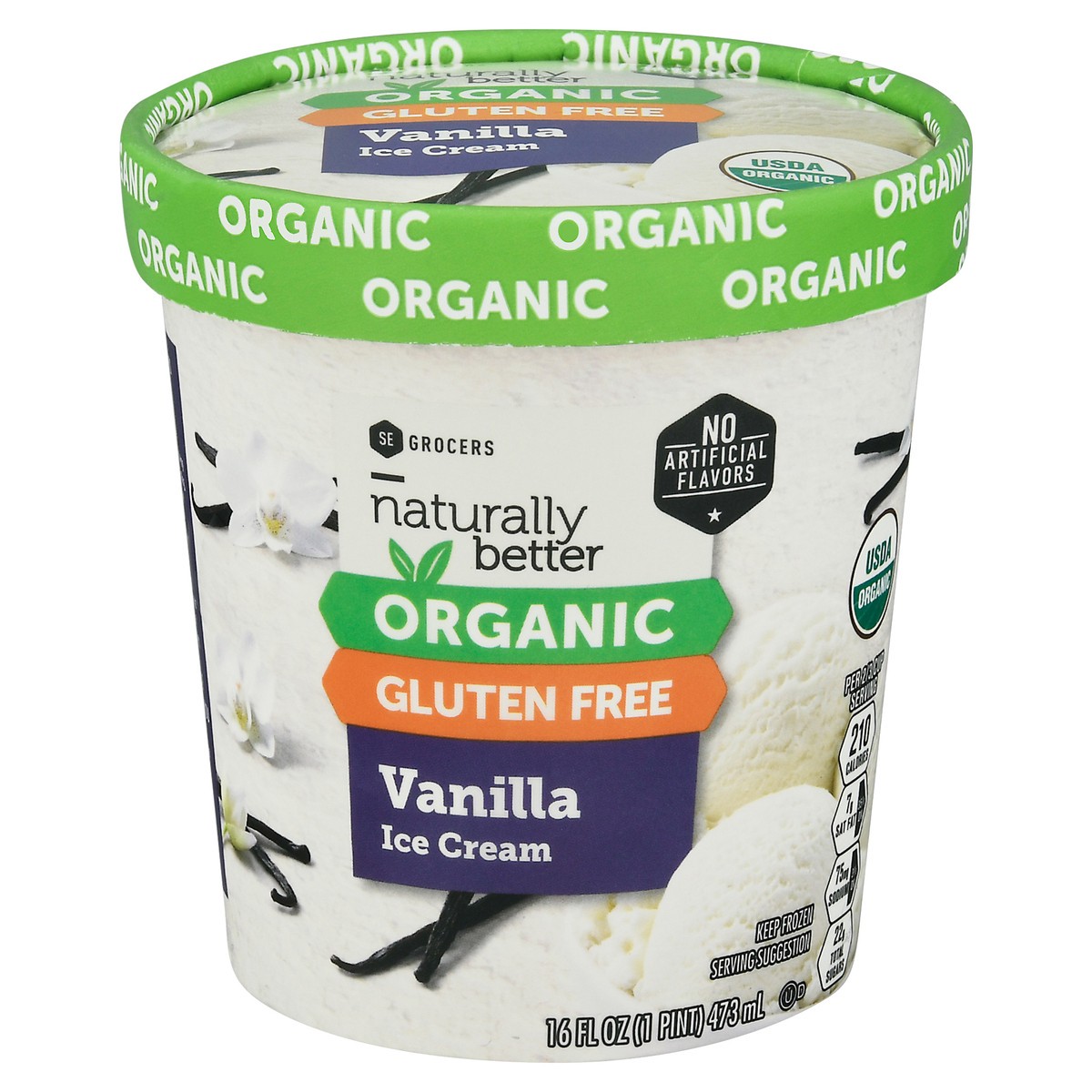 slide 3 of 14, Naturally Better Organic Vanilla Ice, 16 oz