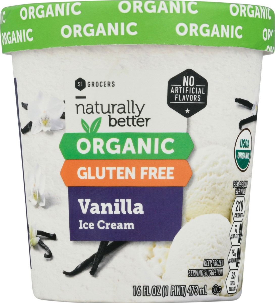 slide 8 of 14, Naturally Better Organic Vanilla Ice, 16 oz