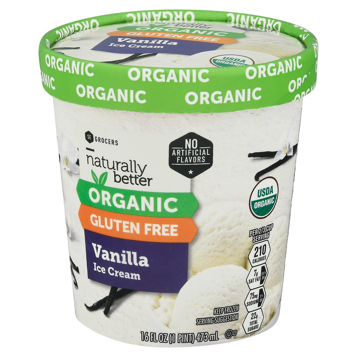 slide 4 of 14, Naturally Better Organic Vanilla Ice, 16 oz