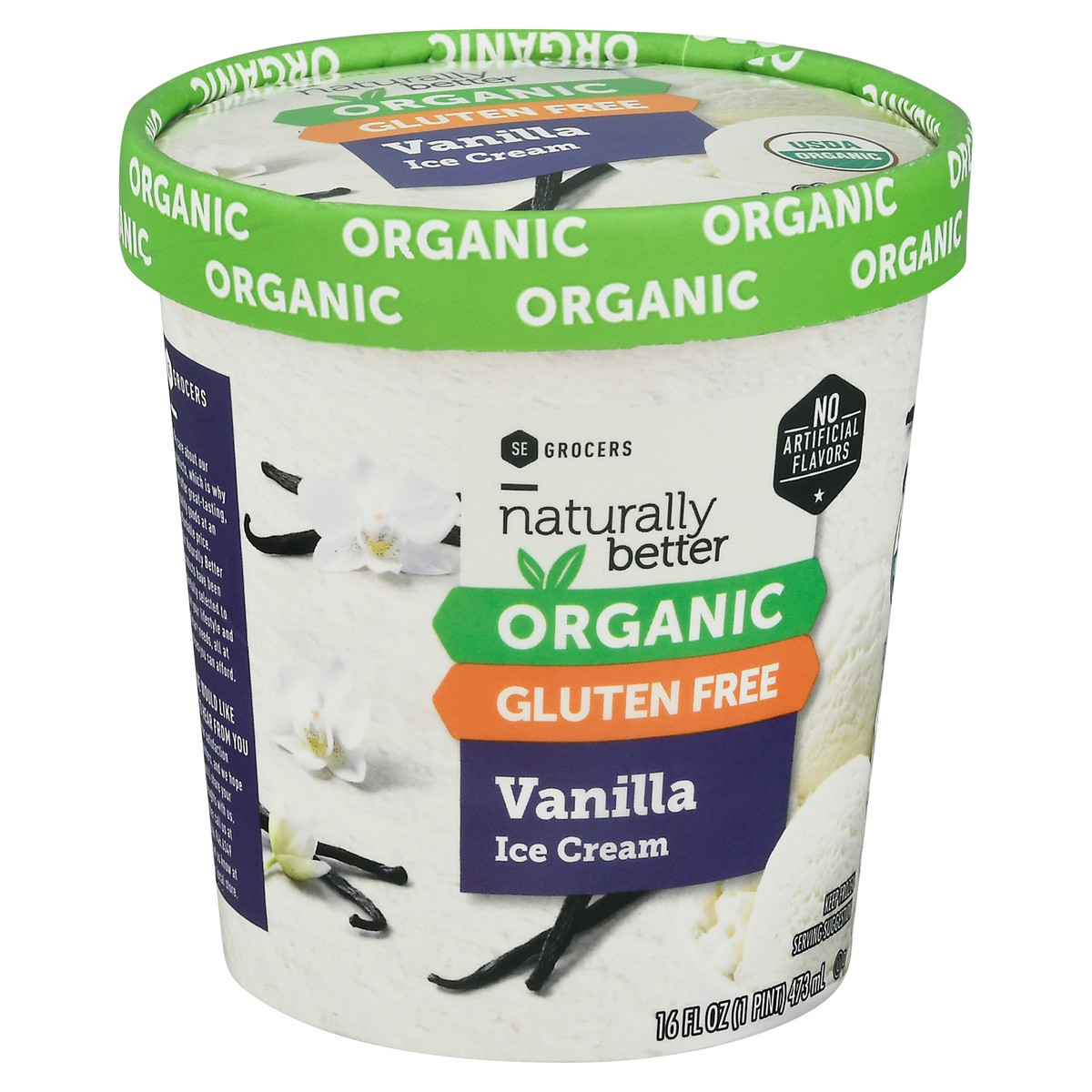 slide 12 of 14, Naturally Better Organic Vanilla Ice, 16 oz