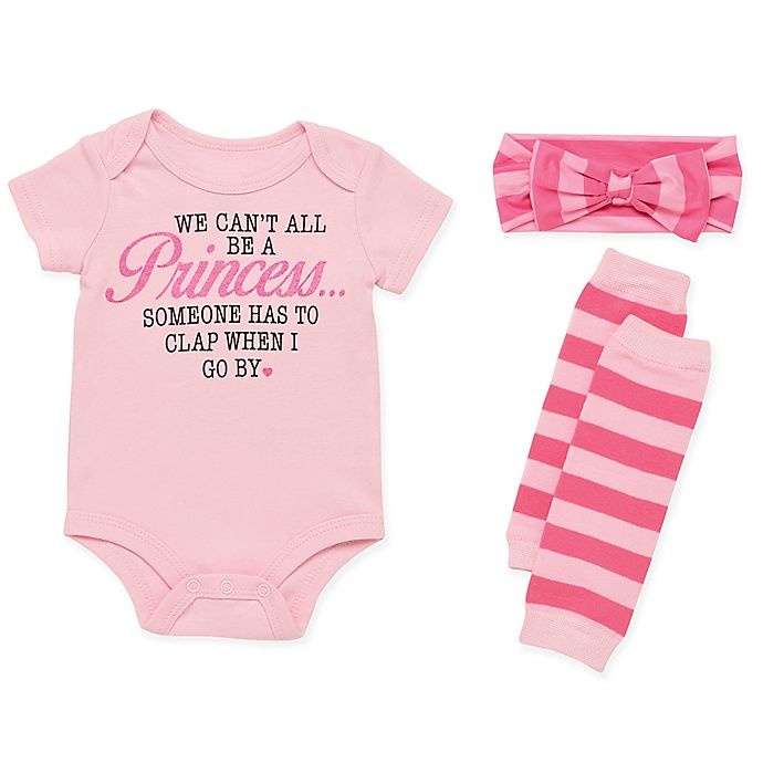 slide 1 of 1, Baby Starters Princess Bodysuit, Headband and Leg Warmer Set - Pink, 3 ct