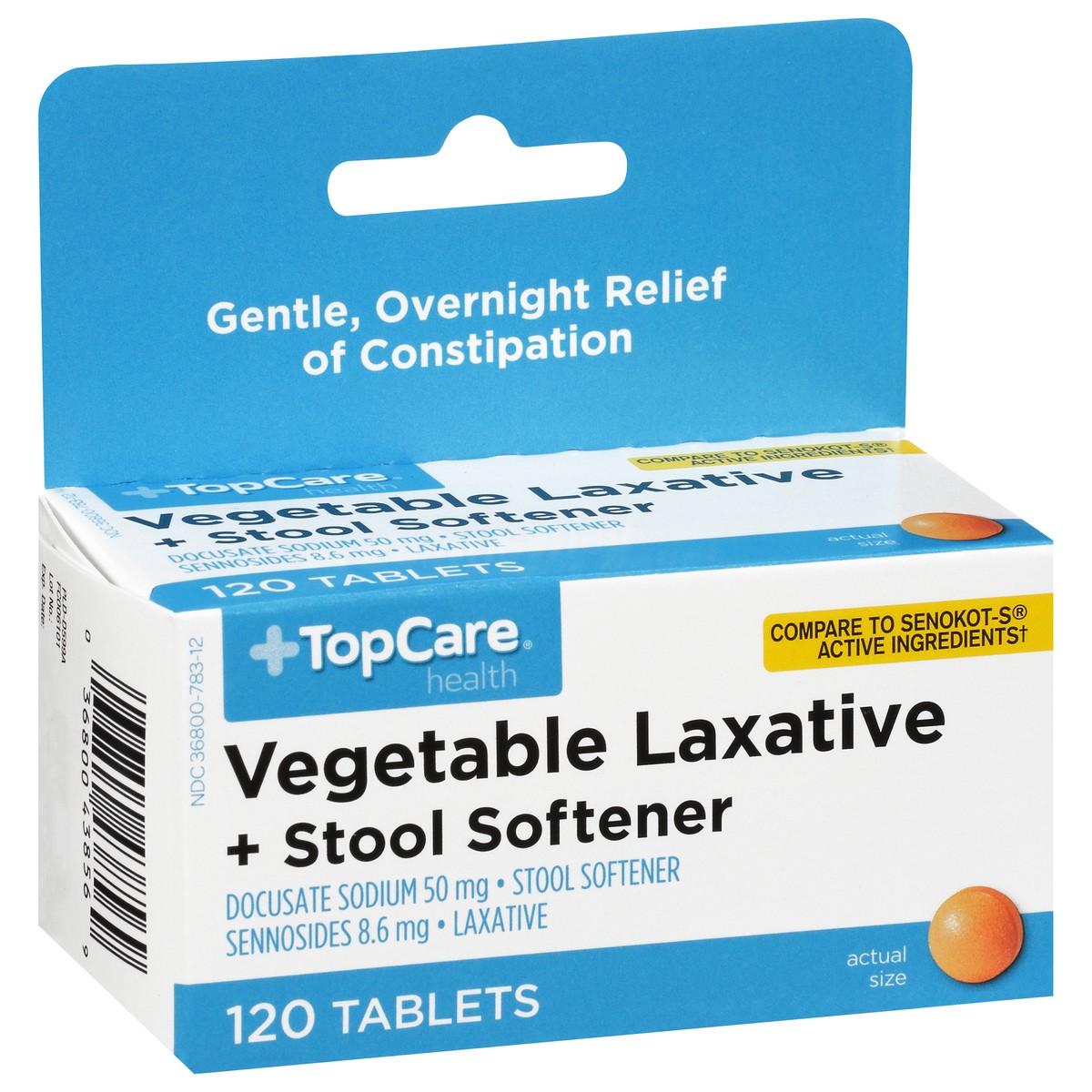 slide 7 of 9, TopCare Laxative Senna S Tabs, 120 ct