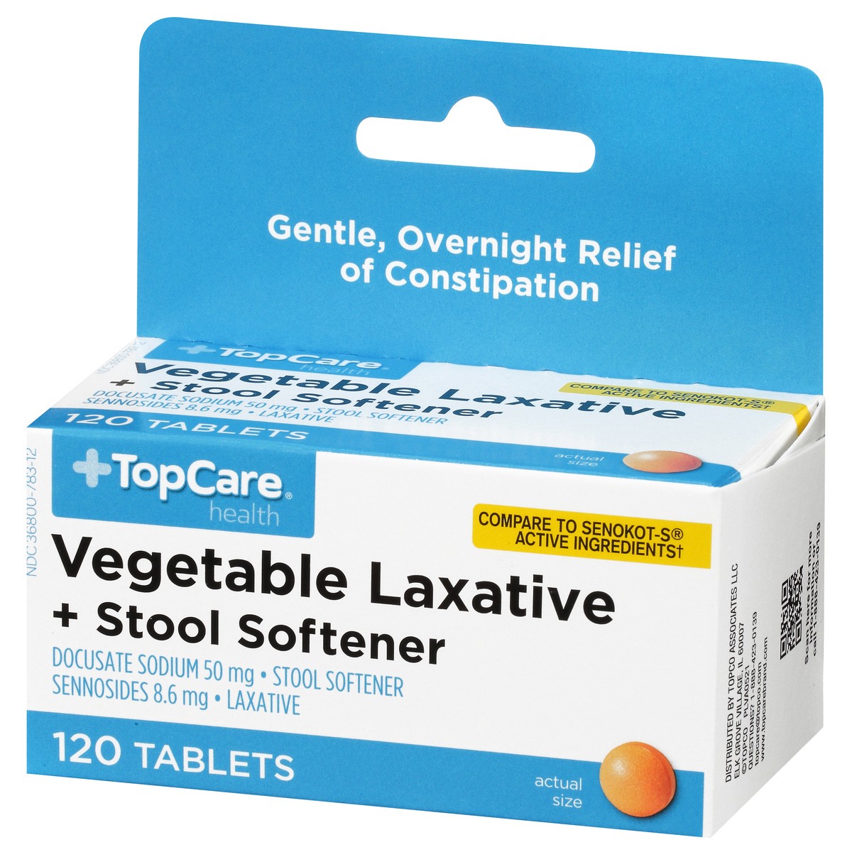 slide 6 of 9, TopCare Laxative Senna S Tabs, 120 ct