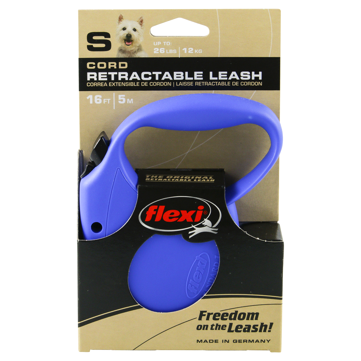 slide 1 of 9, Flexi 16' Retractable Leash, Small, 16 ft