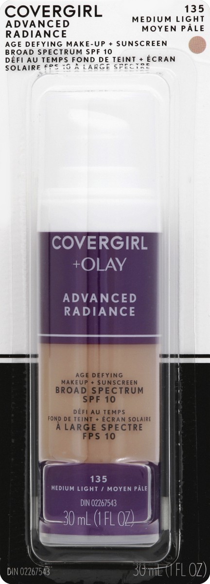 slide 3 of 3, Covergirl COVERGIRL Advanced Radiance Liquid Foundation- Medium Light, 30 ml