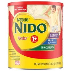 Nido Nestlé NIDO Kinder Toddler Milk Beverage Powder Mix, 1 + Years, 23 Servings per Container, 276 Total Servings, 12 Pack