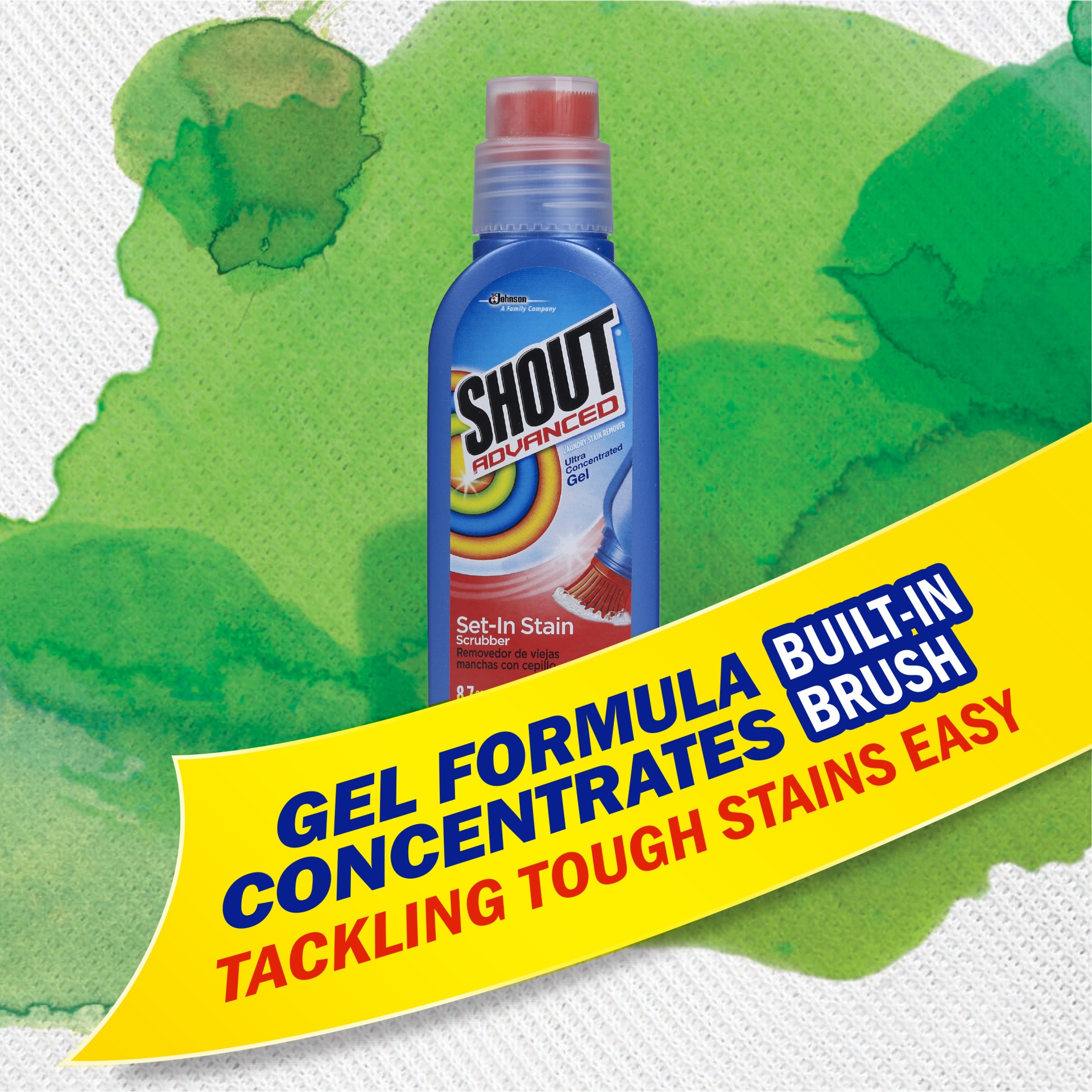 slide 5 of 7, Shout Advanced Ultra Concentrated Gel Laundry Stain Remover, 8.7 oz