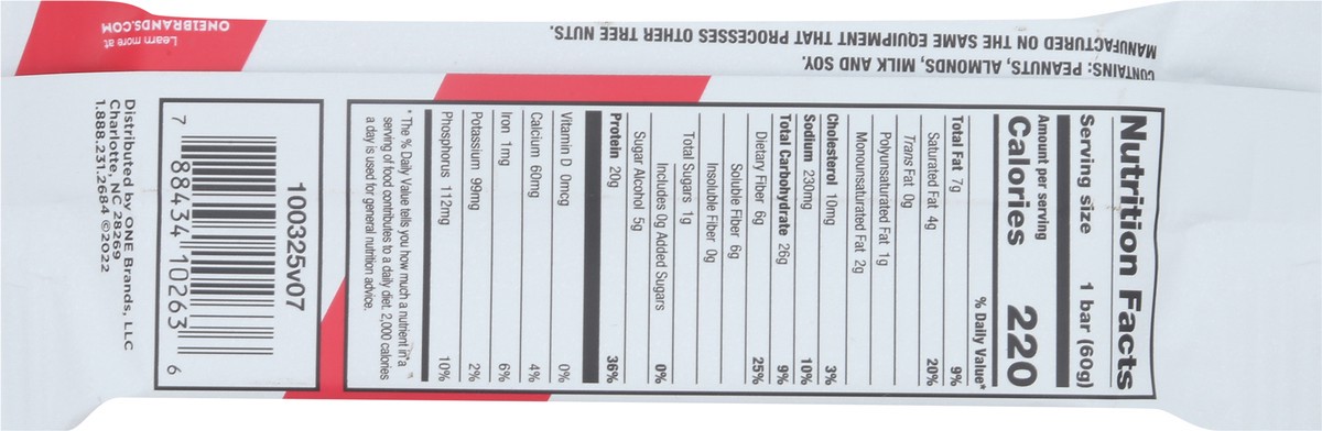slide 4 of 9, One Peanut Butter & Jelly Flavored Protein Bar 2.12 oz, 2.12 oz