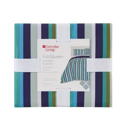 Everyday Living Full/Queen Reversible Duvet Set - Multi Stripe
