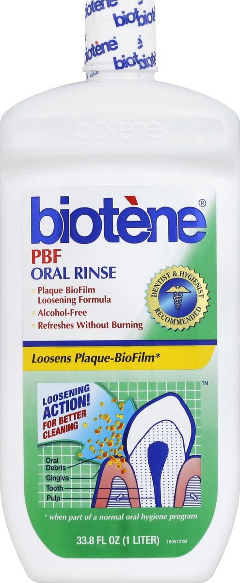 slide 2 of 3, Biotène Mild Mint Moisturizing Gentle Oral Rinse Alcohol-Free For Dry Mouth, 1 liter