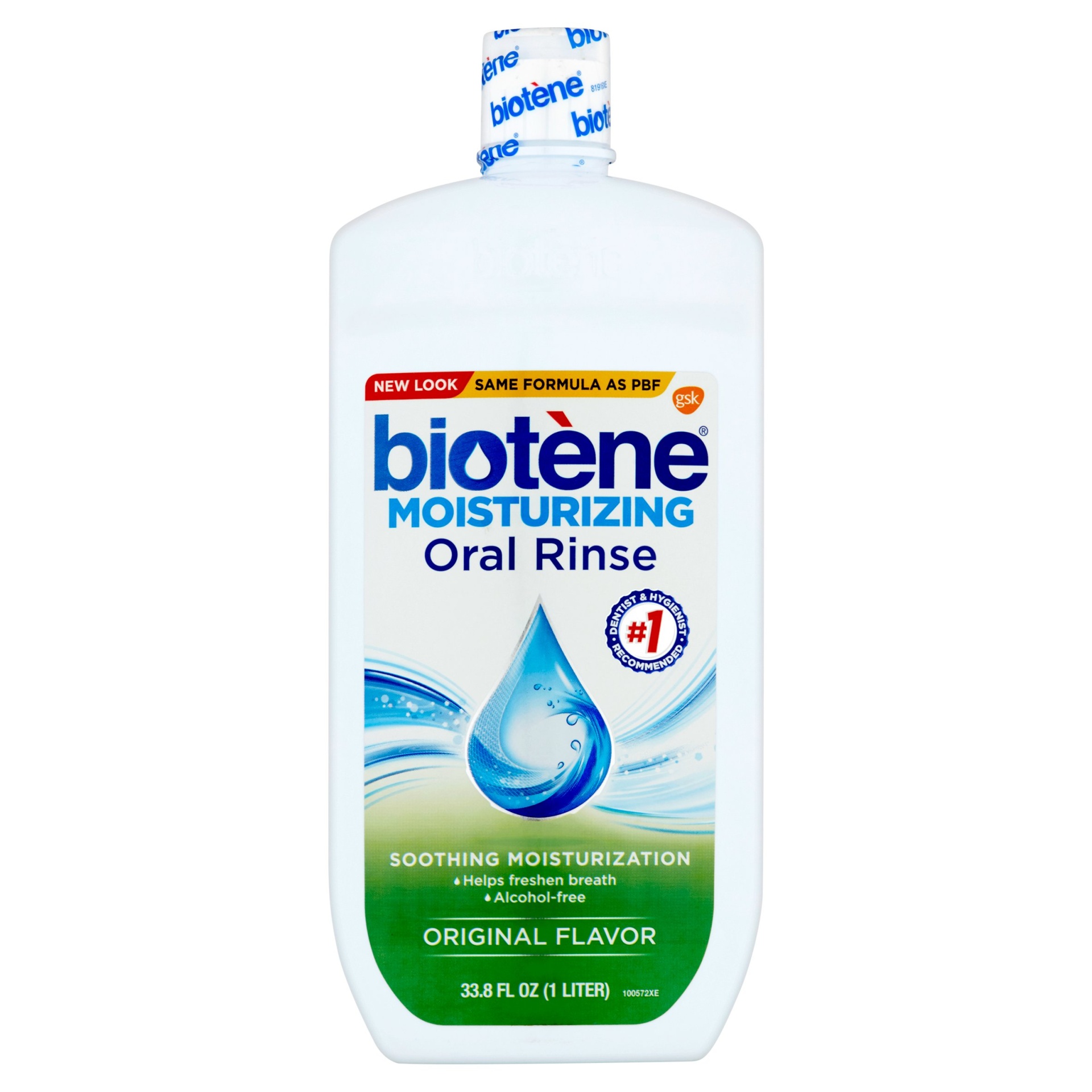 slide 1 of 3, Biotène Mild Mint Moisturizing Gentle Oral Rinse Alcohol-Free For Dry Mouth, 1 liter