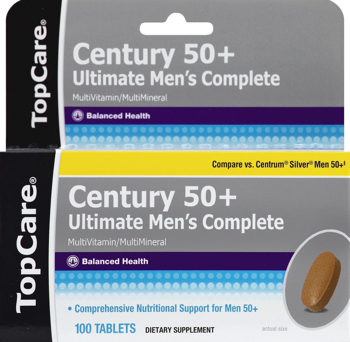 slide 5 of 6, TopCare Century Ult Mens 50+Complet, 100 ct