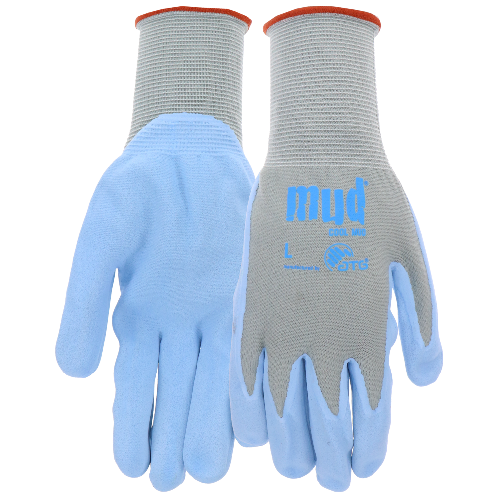 slide 1 of 1, Mud Nitrile Coated Gardening Gloves Glacier, 1 ct