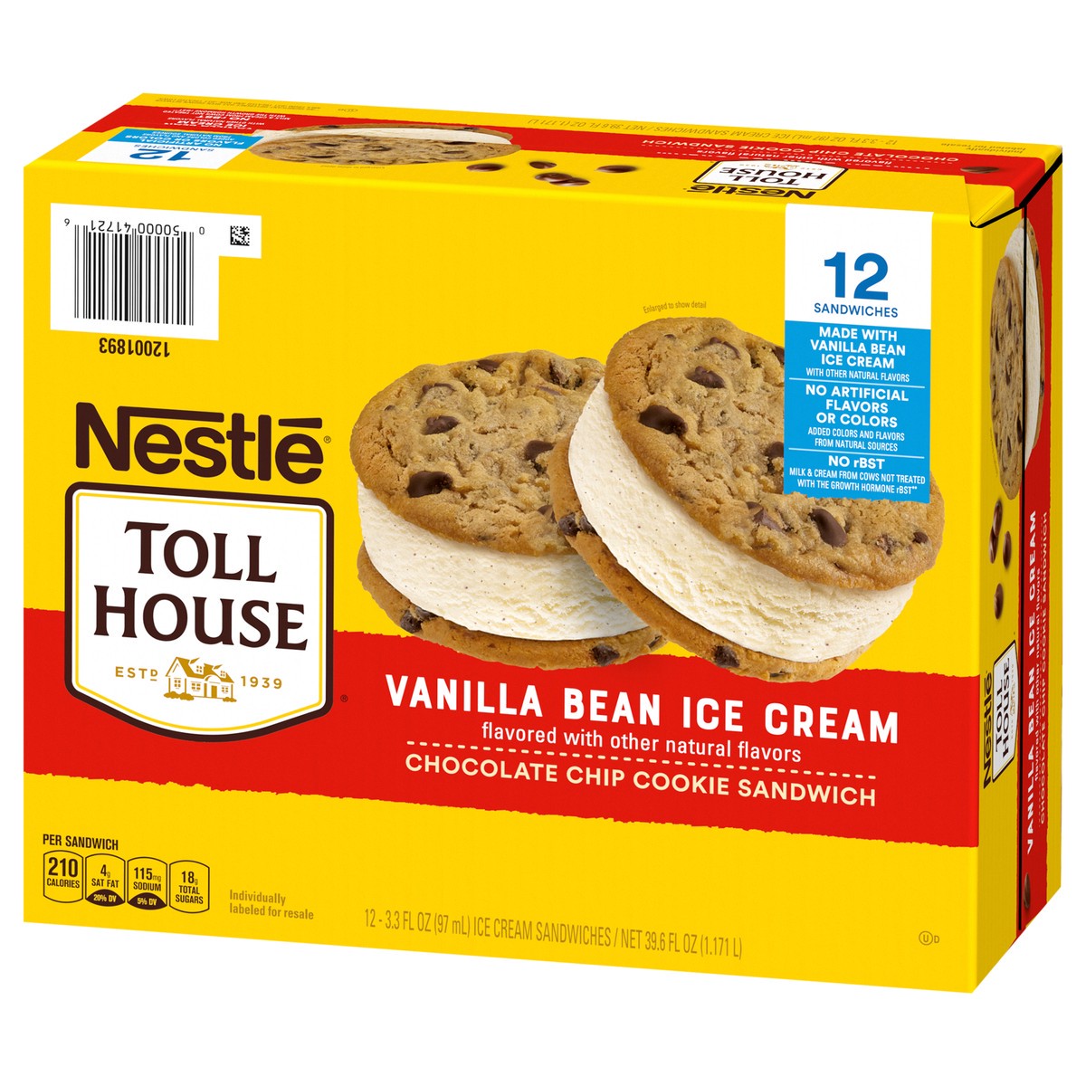 slide 9 of 13, Toll House Chocolate Chip Cookie Sandwiches, 12 Count, 12 ct