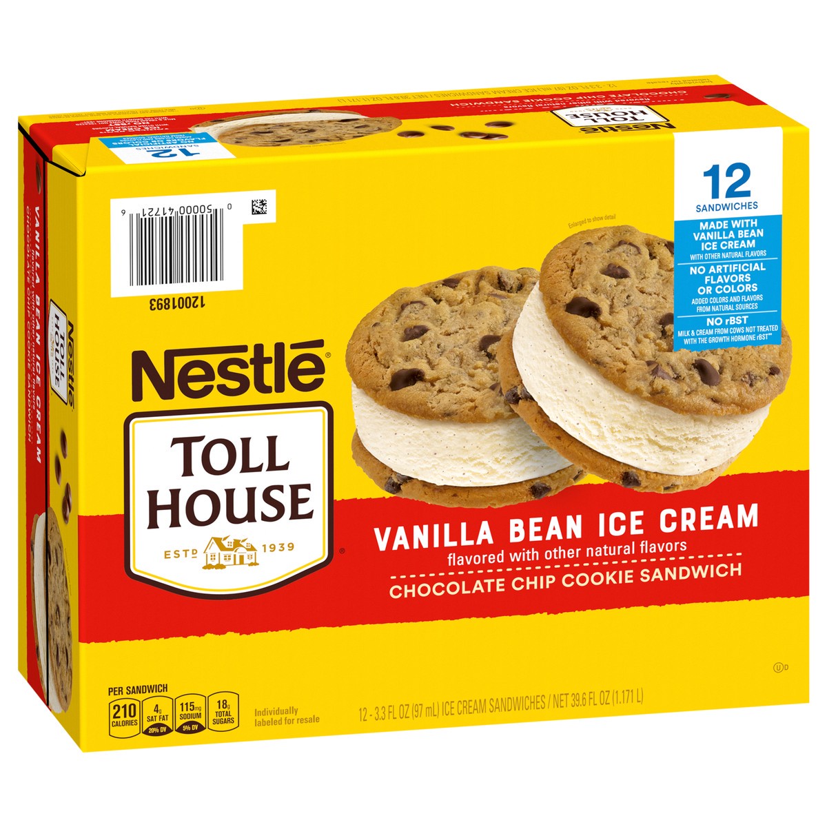 slide 10 of 13, Toll House Chocolate Chip Cookie Sandwiches, 12 Count, 12 ct