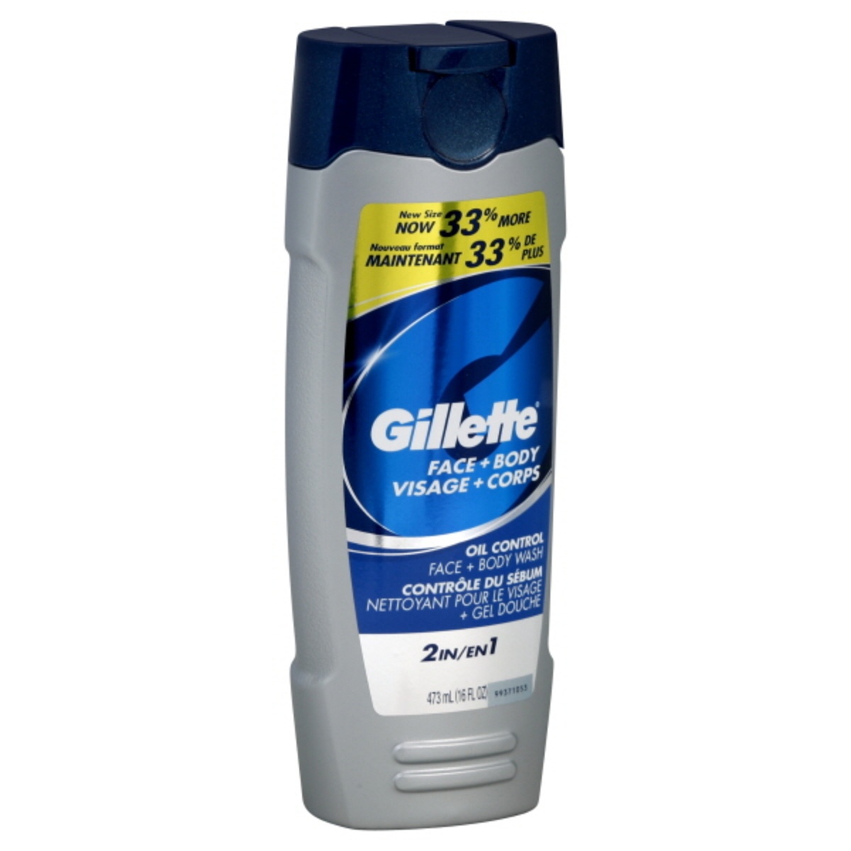 slide 1 of 1, Gillette Face + Body Wash 16 oz, 16 oz