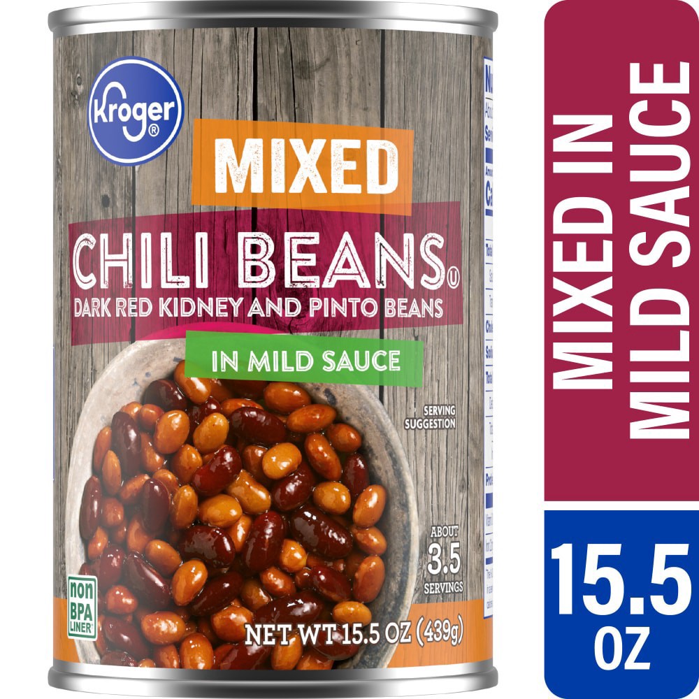 slide 4 of 4, Kroger® Mixed Chili Beans in Mild Sauce - 15.5 oz, 15.5 oz