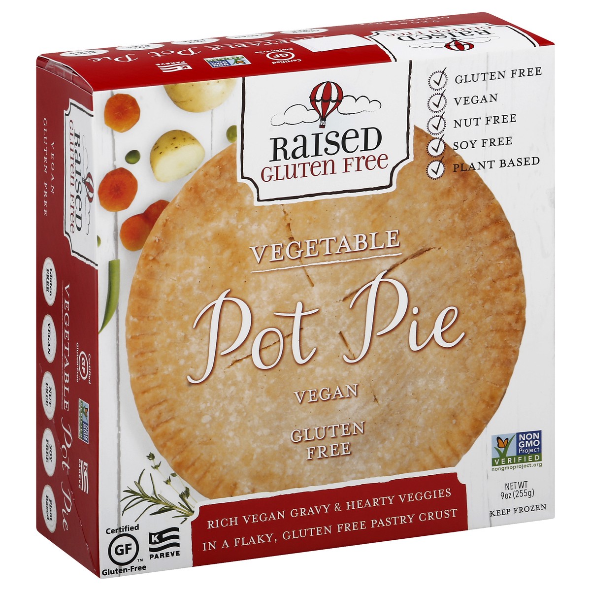 slide 9 of 9, Raised Gluten Free Vegan Vegetable Pot Pie 9 oz, 9 oz