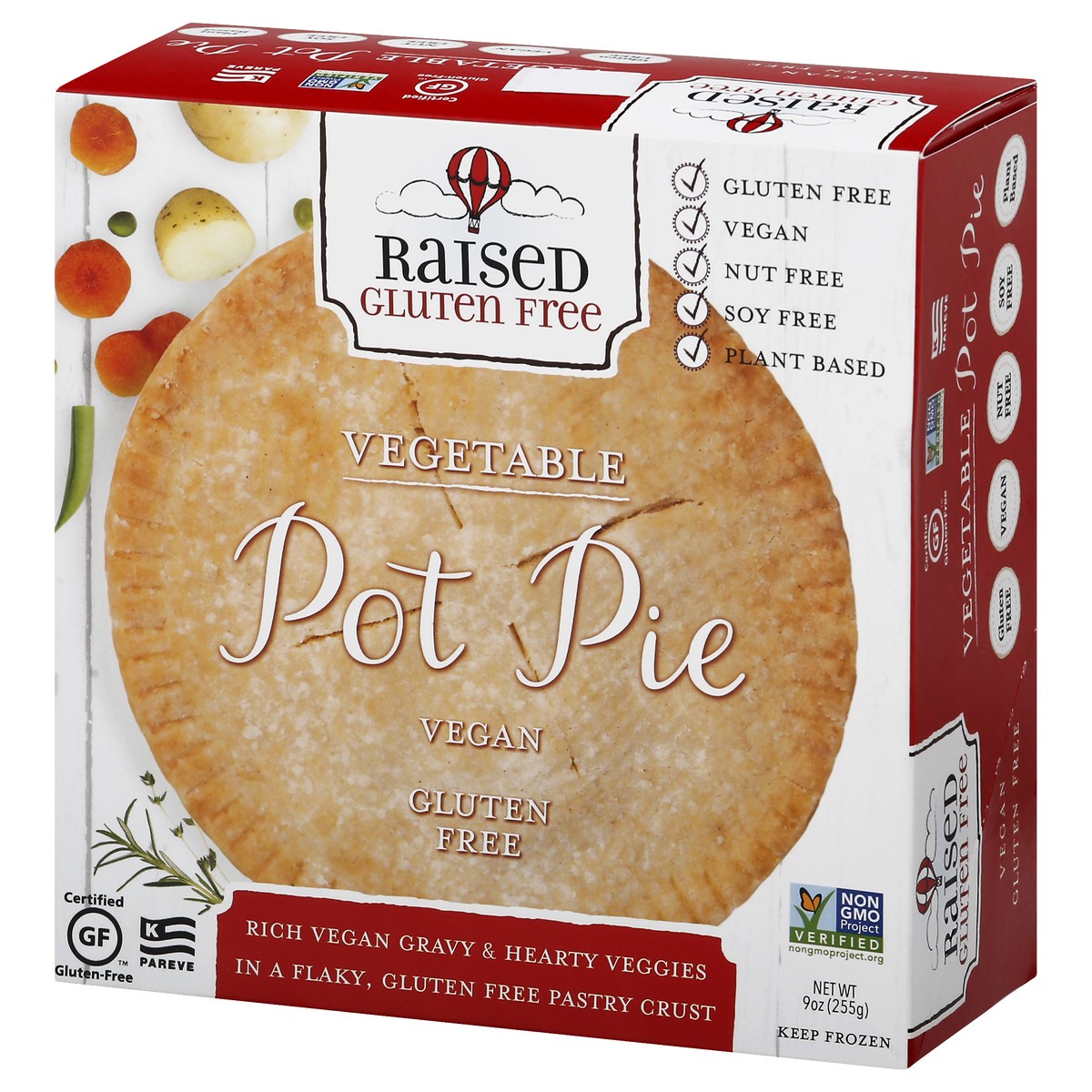 slide 3 of 9, Raised Gluten Free Vegan Vegetable Pot Pie 9 oz, 9 oz