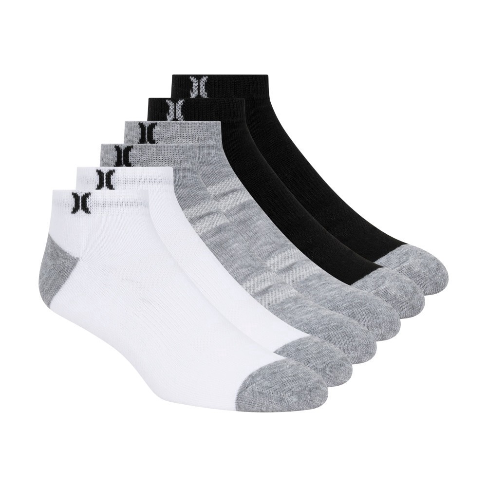 slide 3 of 5, Hurley Mens Low Cut Socks Multipack - Assorted, 6 ct