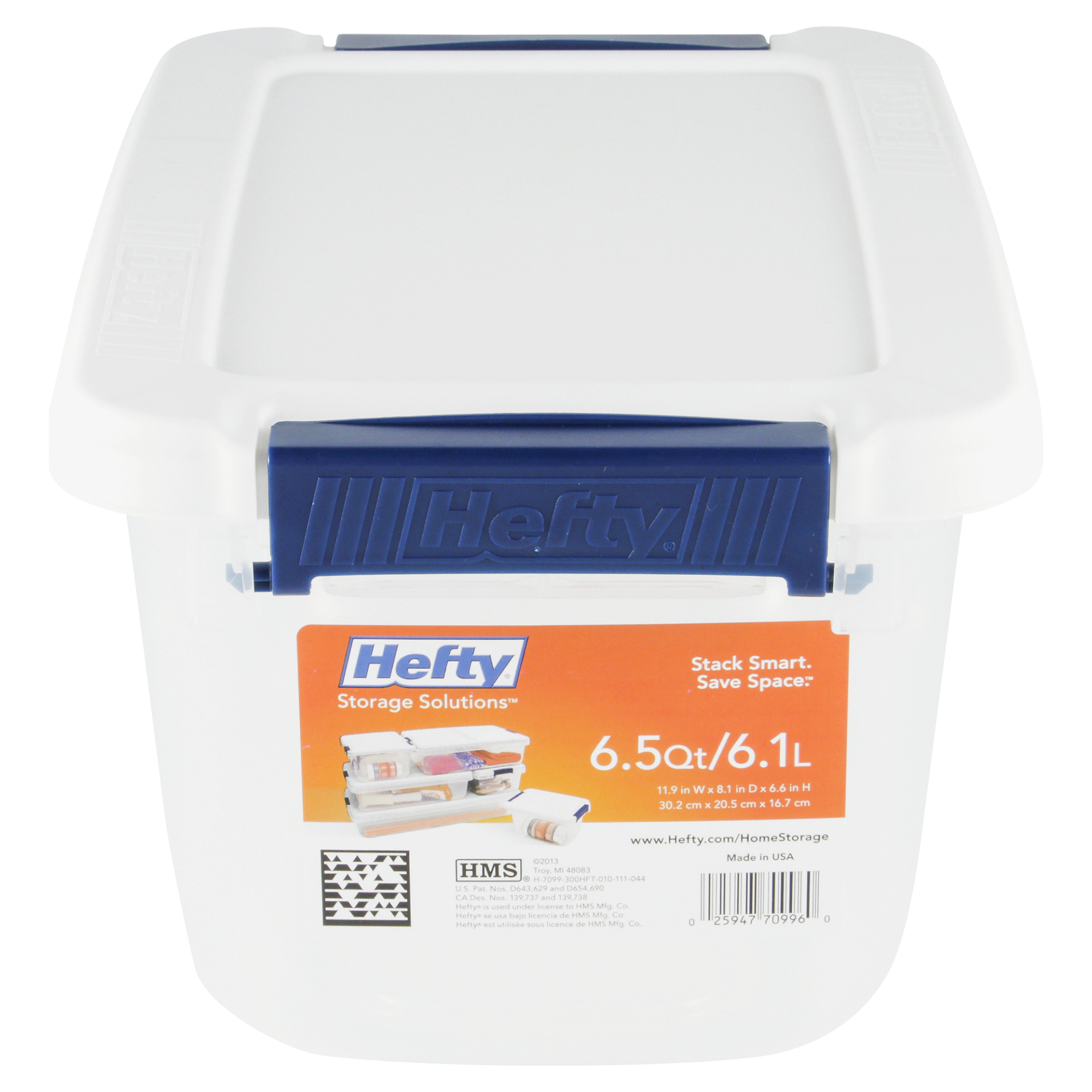 slide 1 of 1, Hefty Storage Tote, Clear, 1 ct