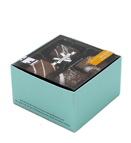 slide 1 of 1, Hy-Vee V Chocolates Assorted Chocolate Caramels With Kosher Sea Salt 8Ct, 8 ct; 6 oz