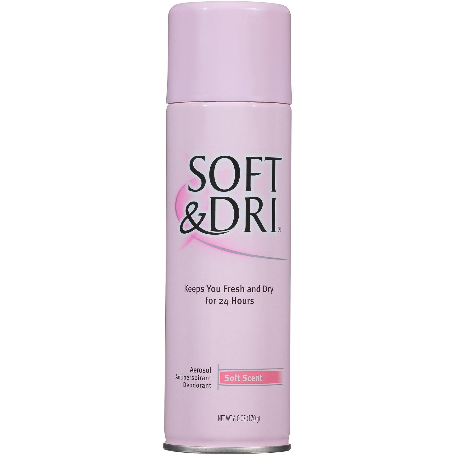 slide 1 of 1, Soft & Dri Anti-Perspirant Deodorant, Aerosol, Soft Scent, 6 oz