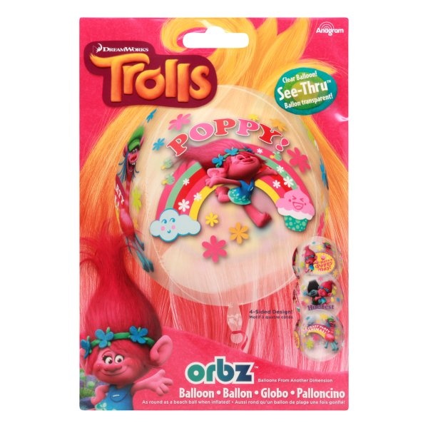 slide 1 of 1, Mayflower 16 Inch Trolls Orbz Balloon, 1 ct