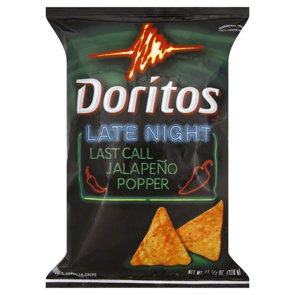 slide 1 of 1, Doritos Tortilla Chips Last Call Jalapeno Popper Flavored, 11.5 oz