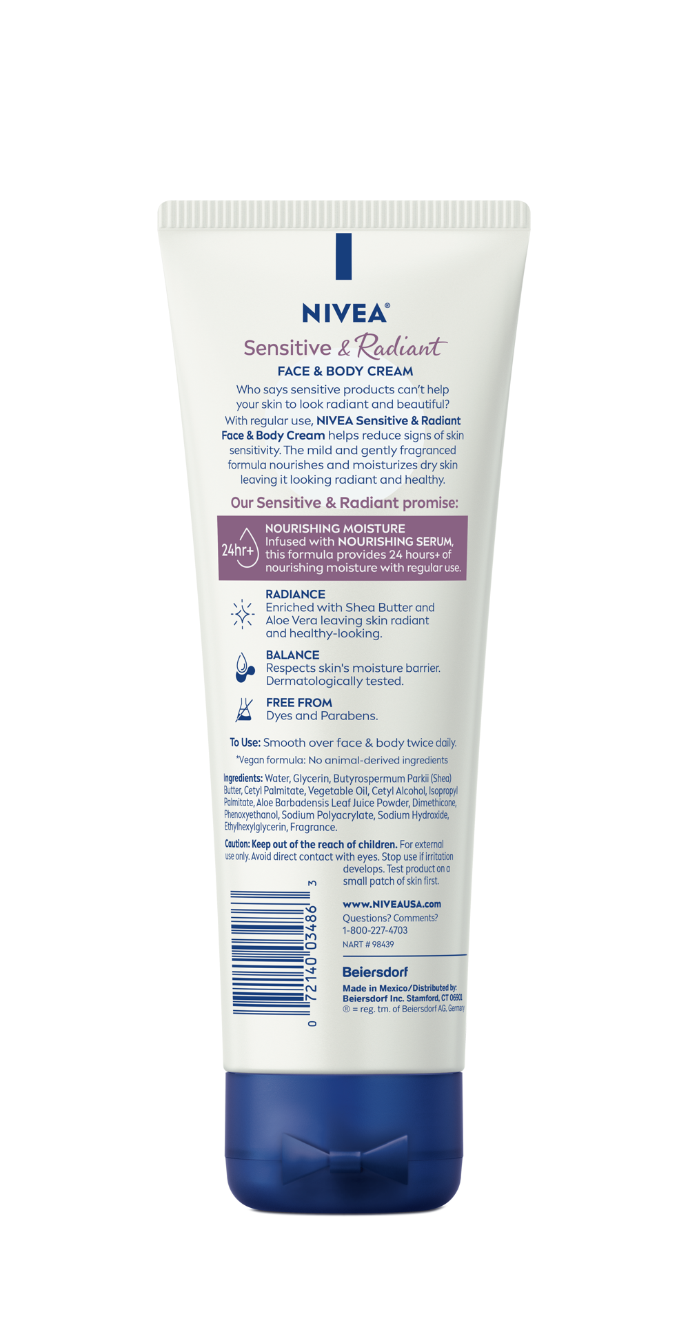 slide 3 of 3, Nivea Sensitive & Radiant Face & Body Cream, 6.8 oz, 6.8 oz