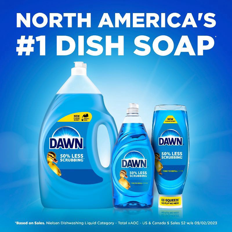 slide 4 of 6, Dawn Ez Sqz Dish Lqd Unscented, 24.3 oz