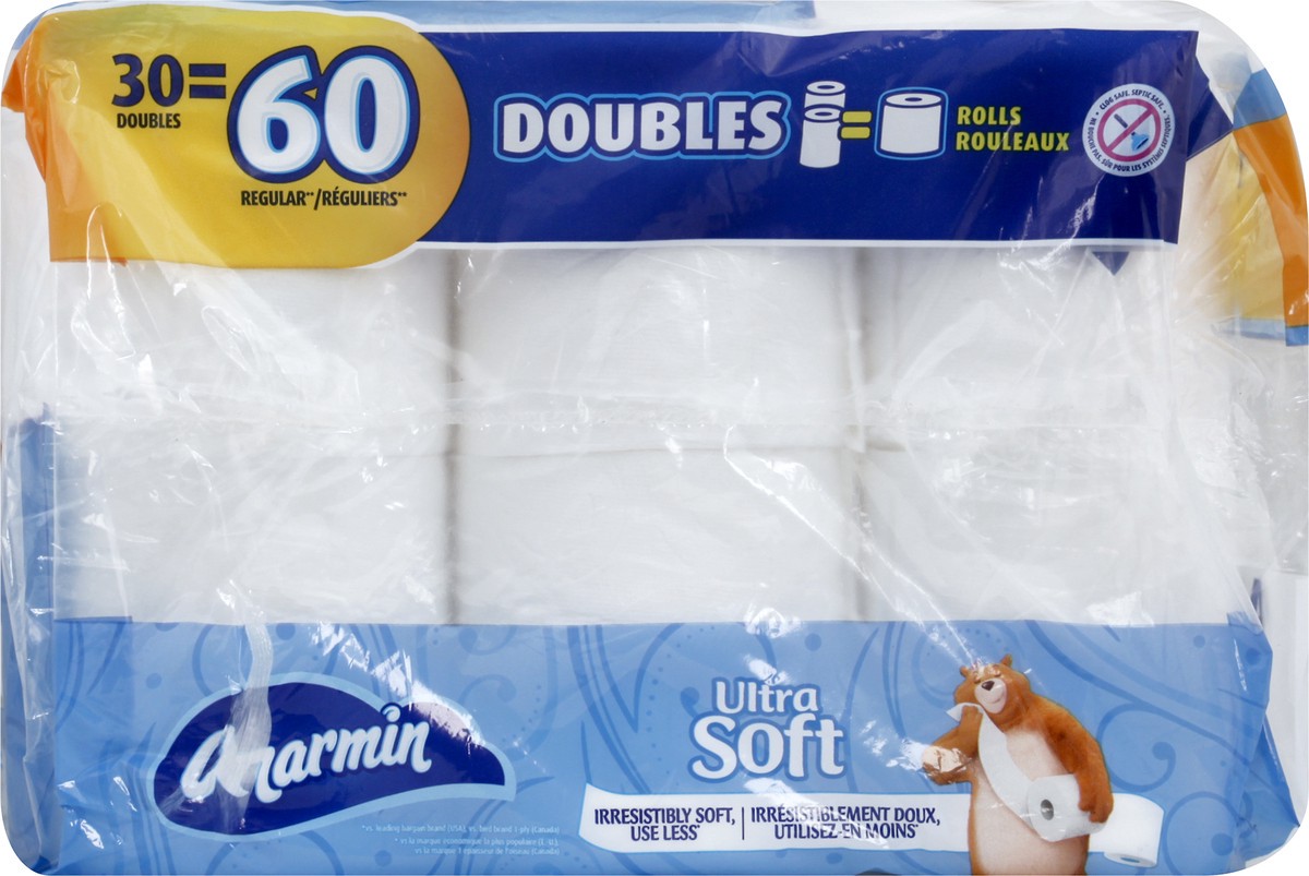 slide 10 of 11, Charmin Double Ultra Soft Bathroom Tissue 30 ea, 30 ct