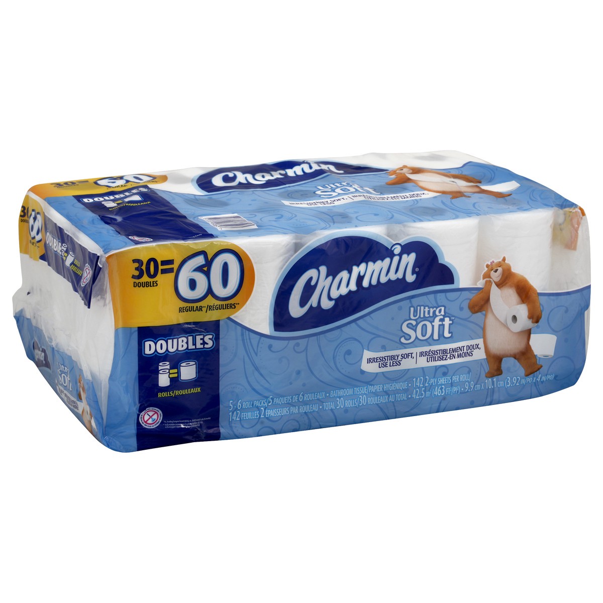 slide 6 of 11, Charmin Double Ultra Soft Bathroom Tissue 30 ea, 30 ct