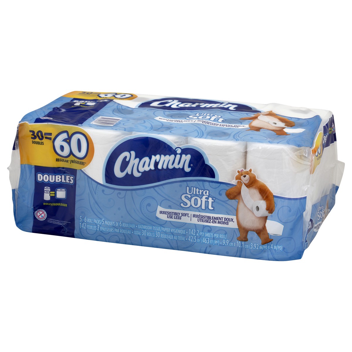 slide 5 of 11, Charmin Double Ultra Soft Bathroom Tissue 30 ea, 30 ct