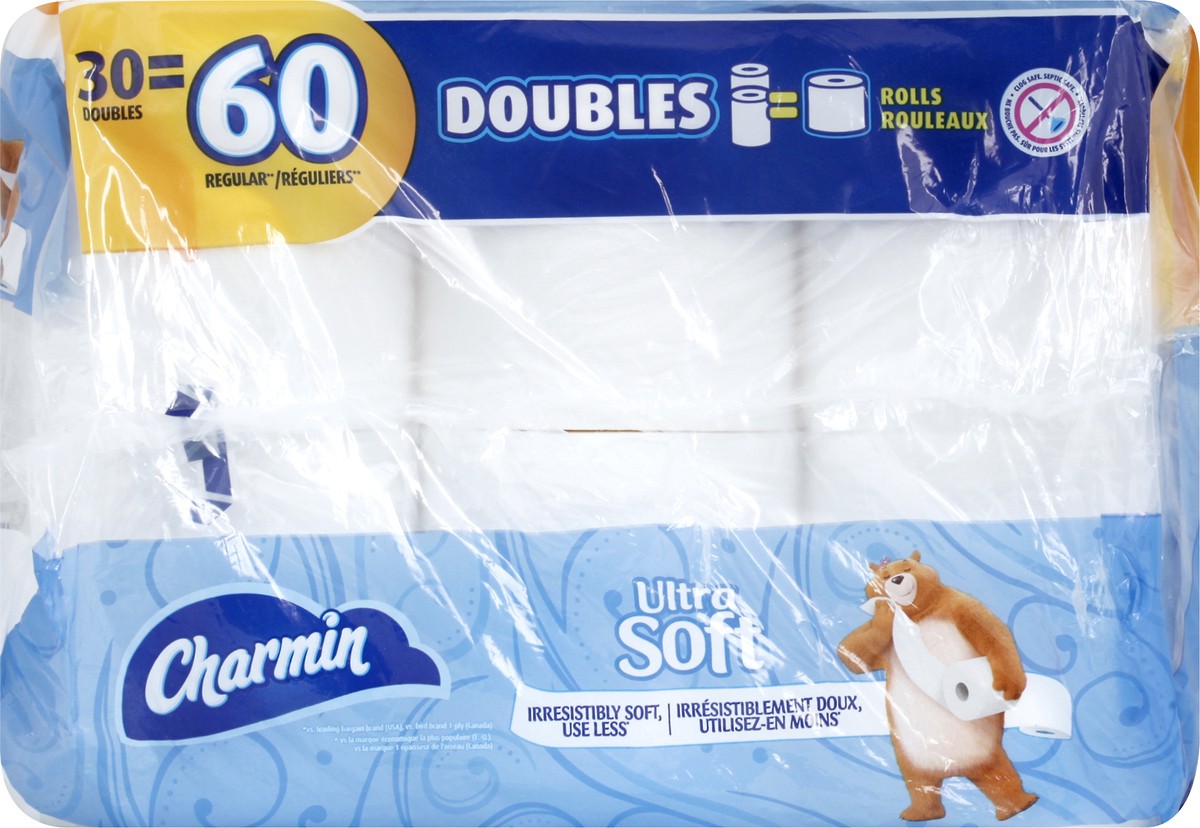 slide 4 of 11, Charmin Double Ultra Soft Bathroom Tissue 30 ea, 30 ct